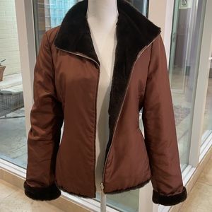 BRIONI Beaver Fur Reversible Bomber Jacket